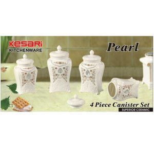 Ceramic Canister Set 4 Piece